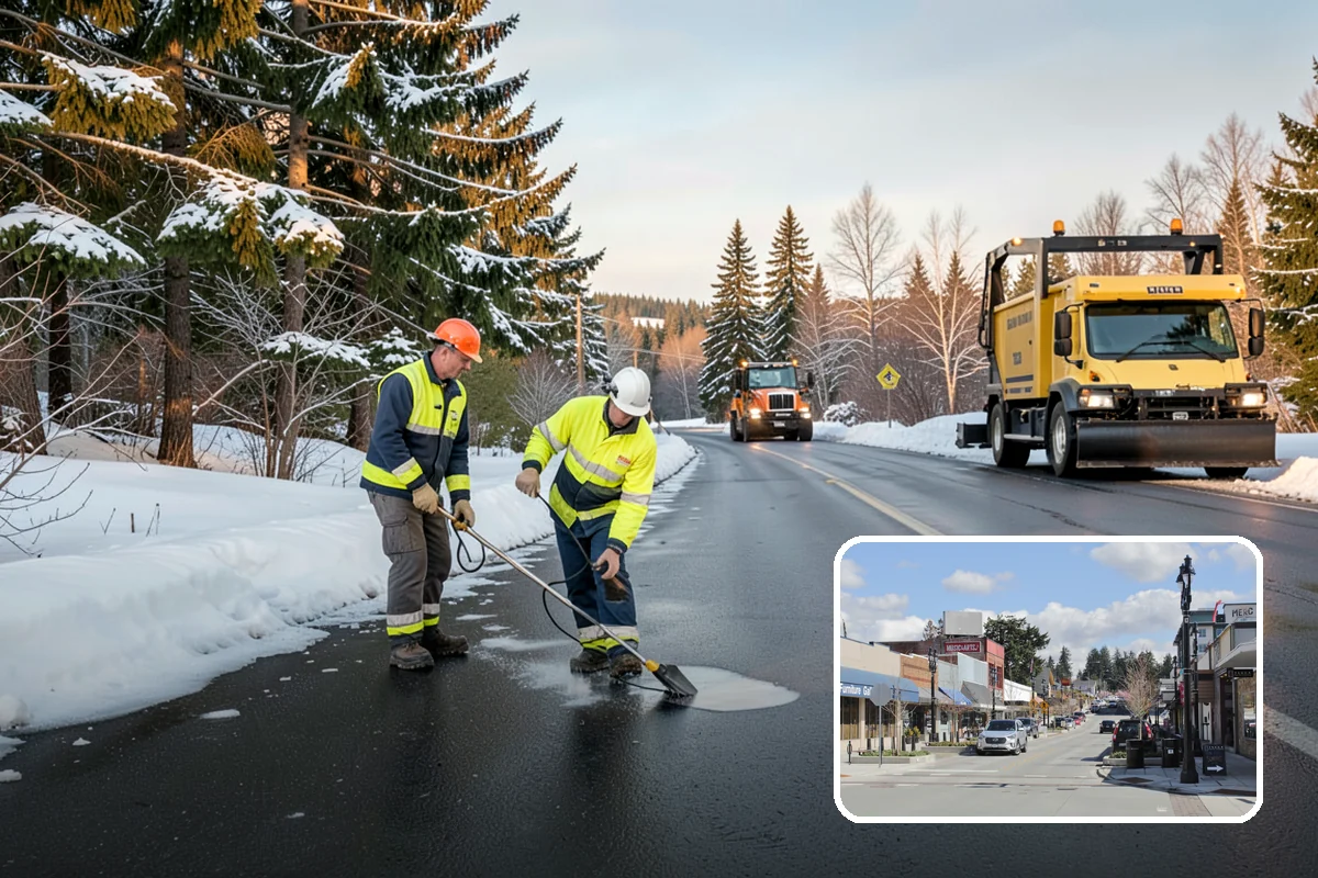 Parking Lot Sanding in Bothell, King County, WA - Immediate traction on packed snow and ice