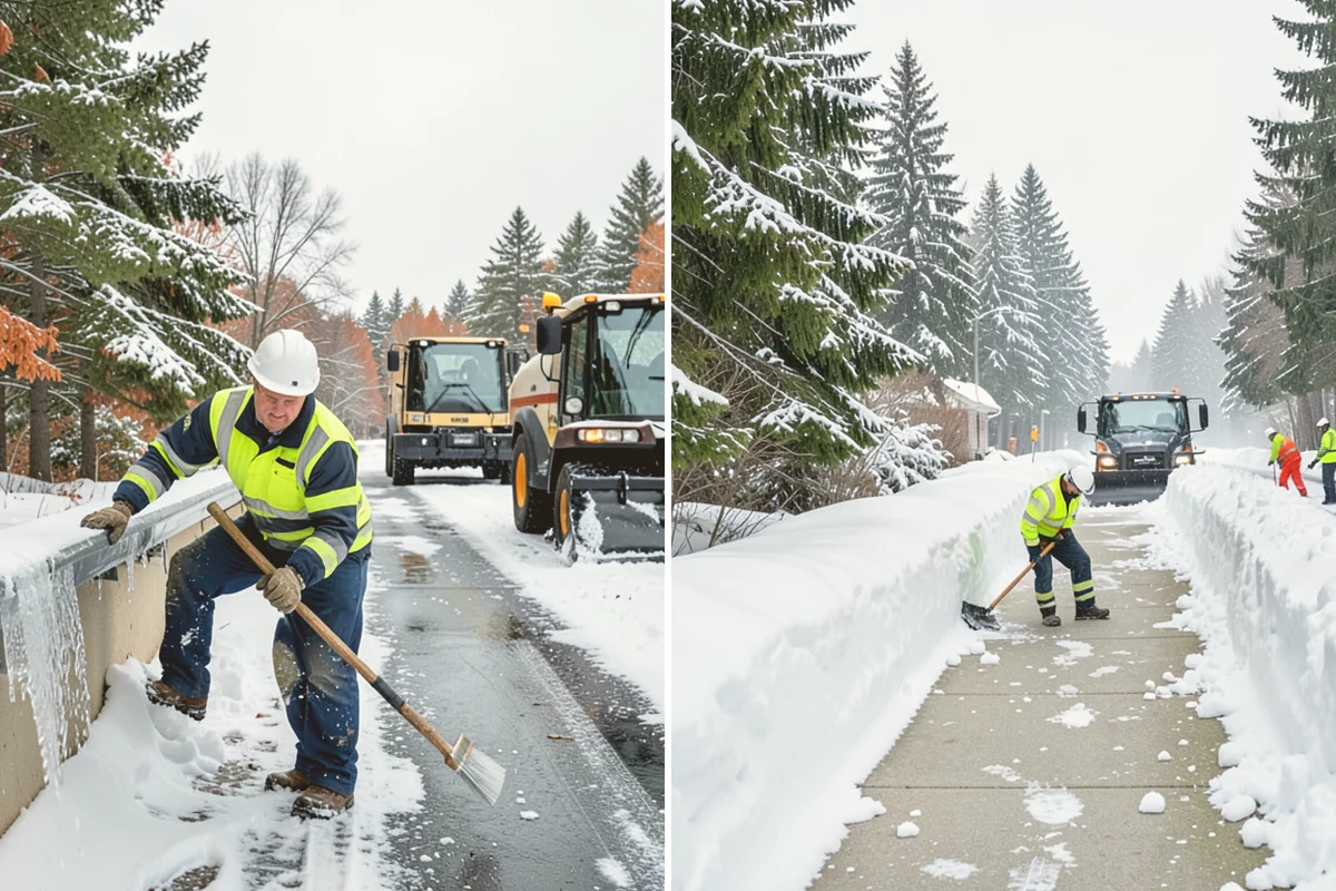 Parking Lot Sanding in Bothell, King County, WA - We check pavement temperatures against deicer thresholds