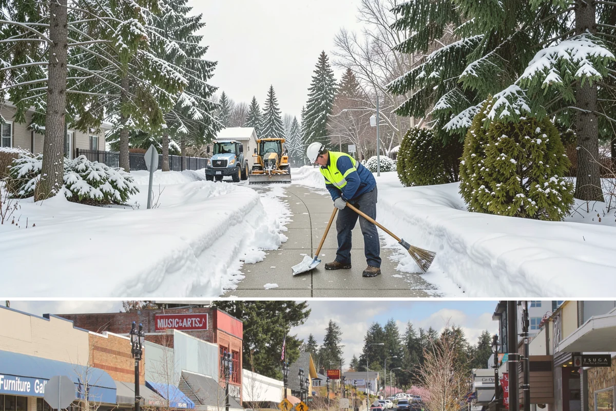 Parking Lot Sanding in Bothell, King County, WA - Sanding is most needed during deep-cold snaps from December through early February.