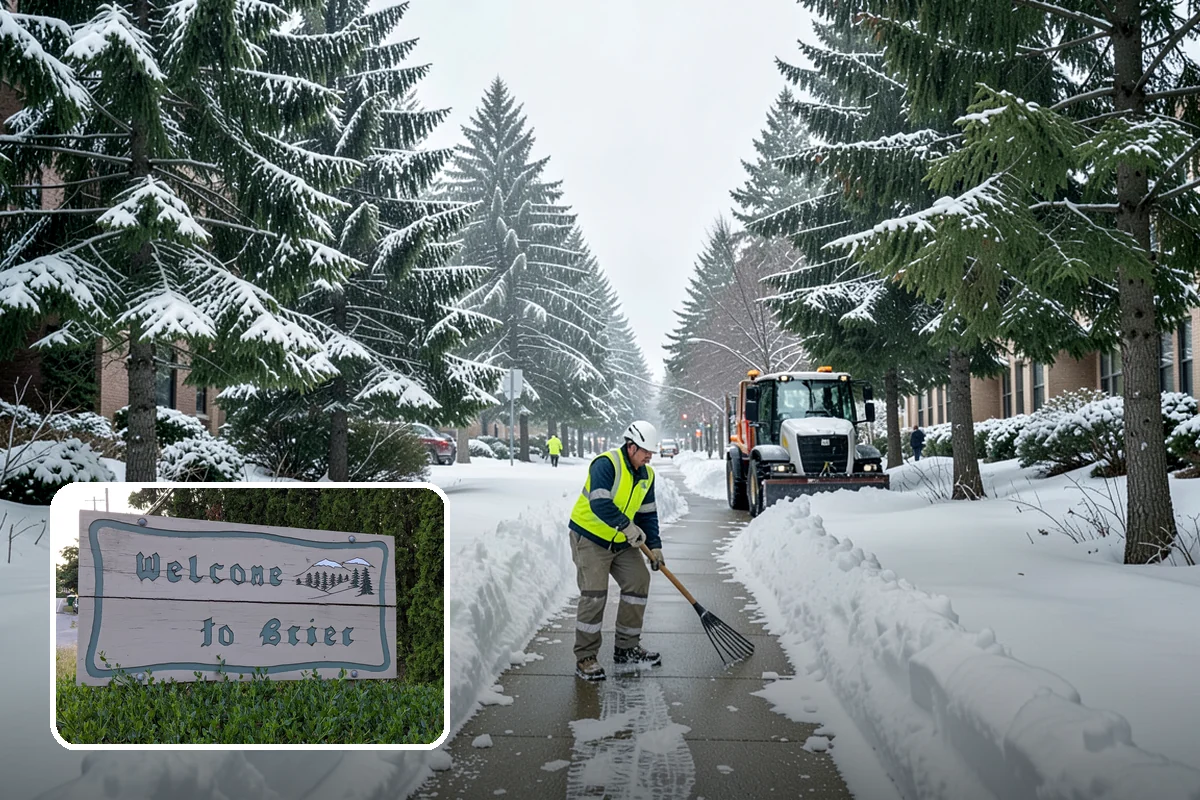 Parking Lot Sanding in Brier, Snohomish County, WA - Immediate traction on packed snow and ice