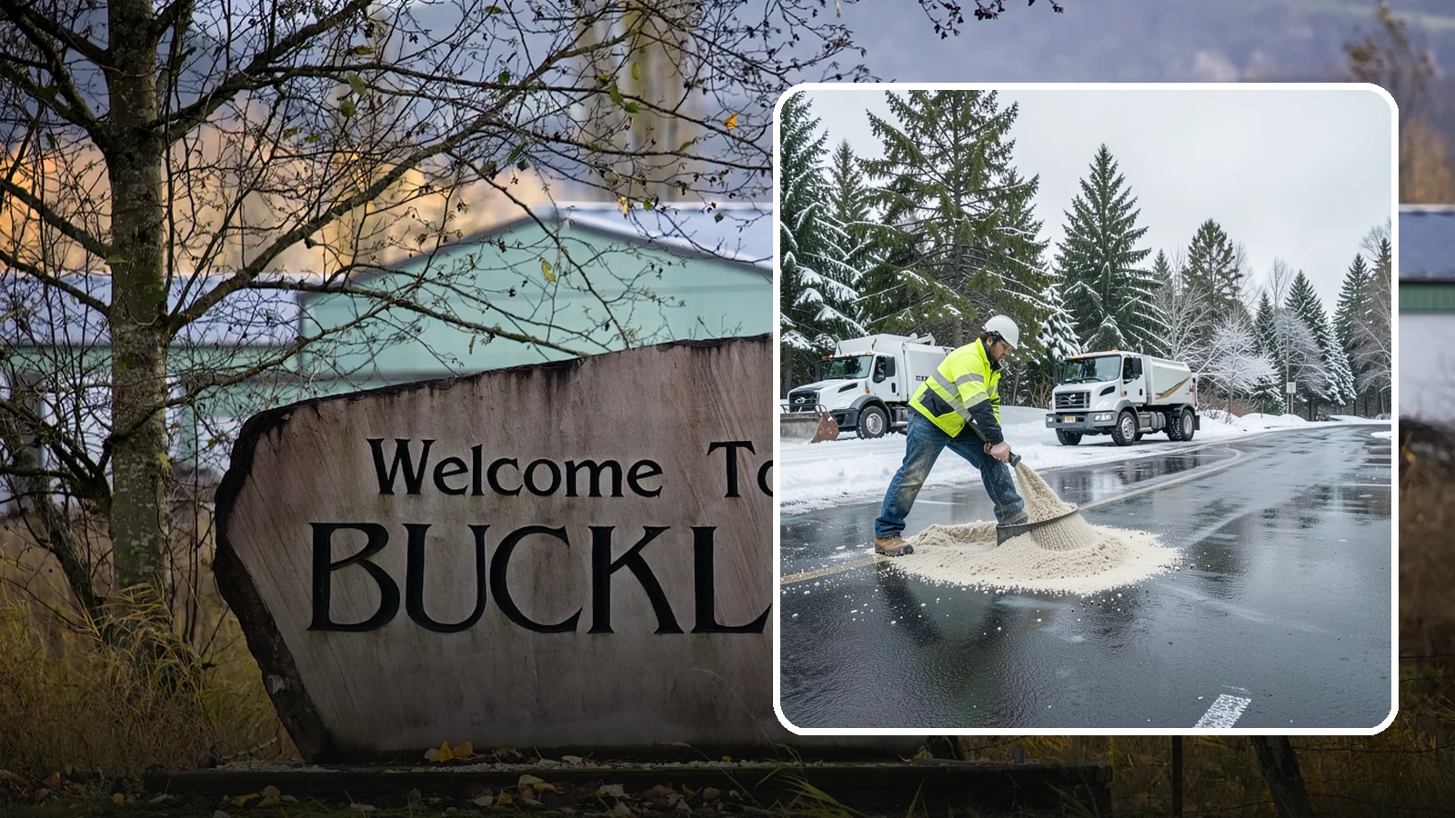 Parking Lot Sanding in Buckley, Pierce County, WA - When temperatures fall too low for salt to work, we spread sand to restore traction across your lot.