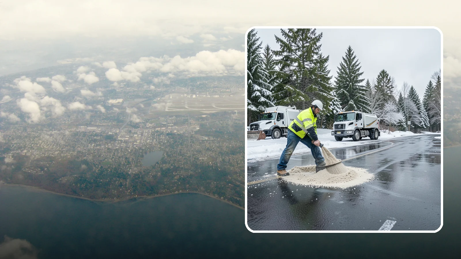 Parking Lot Sanding in Burien, King County, WA - When temperatures fall too low for salt to work, we spread sand to restore traction across your lot.