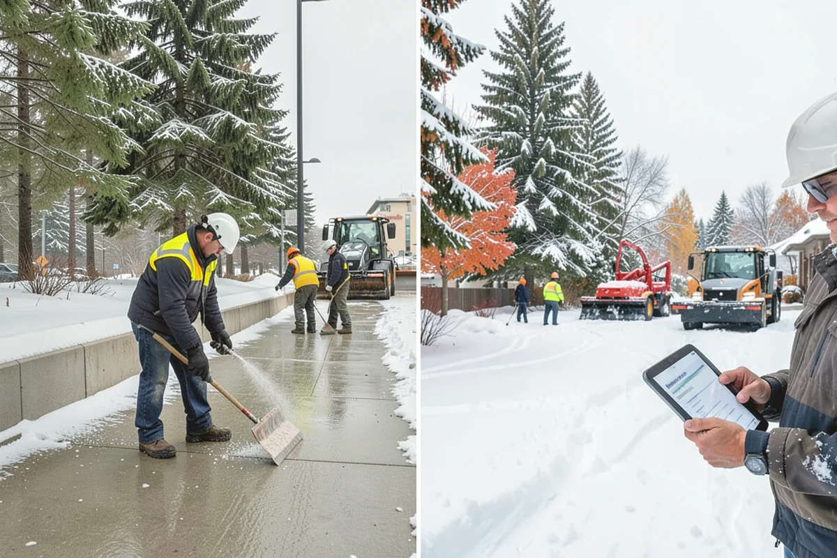 Parking Lot Sanding in Burien, King County, WA - We check pavement temperatures against deicer thresholds