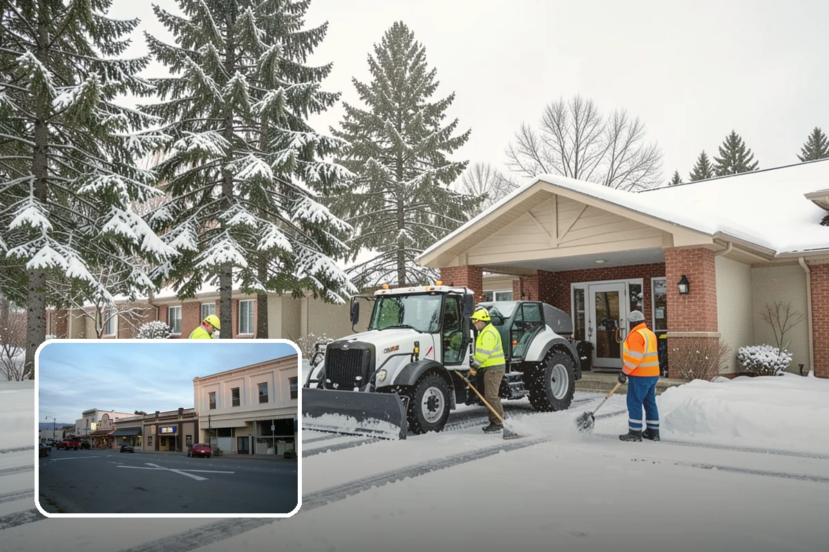 Parking Lot Sanding in Burlington, Skagit County, WA - Immediate traction on packed snow and ice