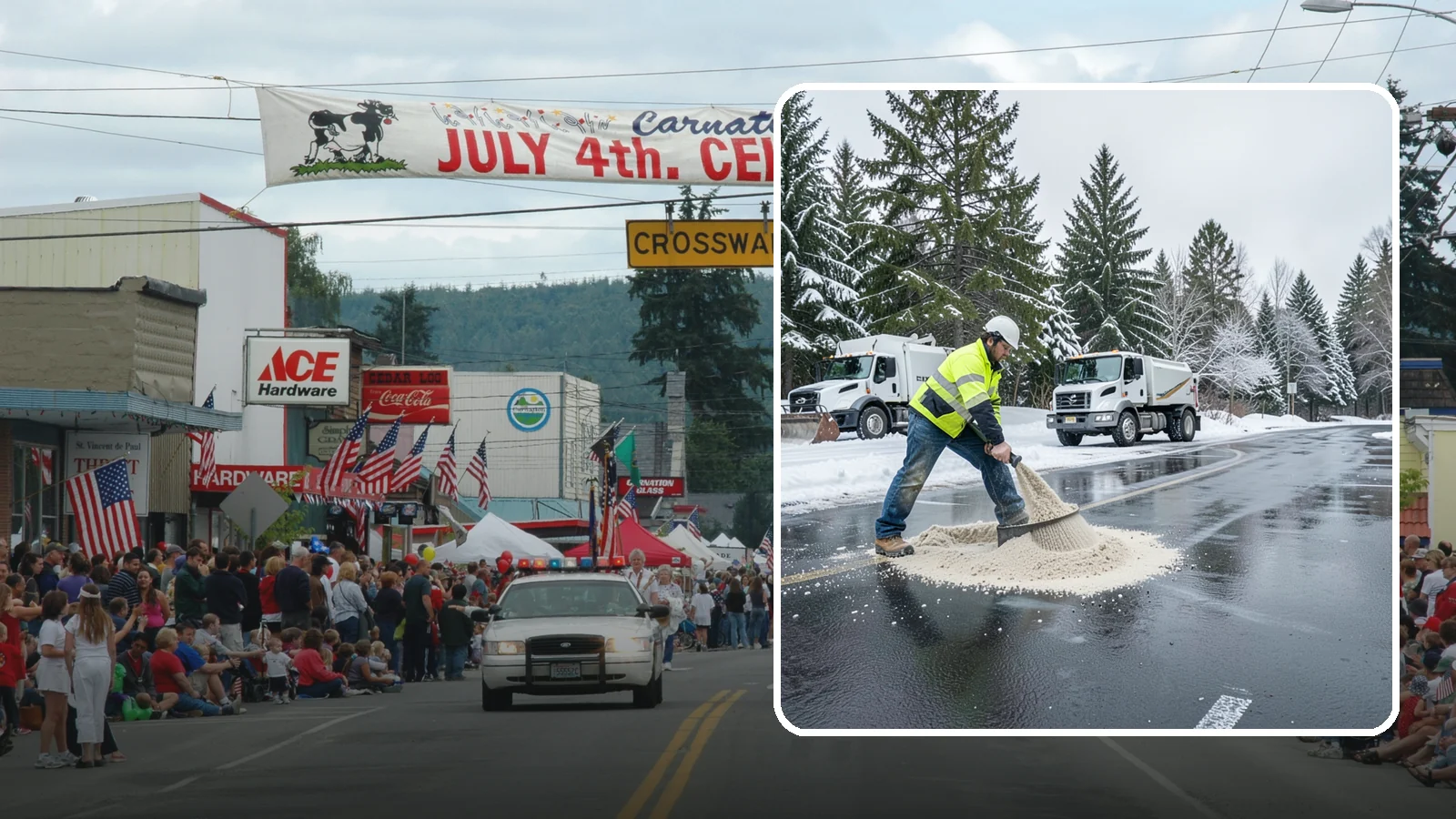 Parking Lot Sanding in Carnation, King County, WA - When temperatures fall too low for salt to work, we spread sand to restore traction across your lot.
