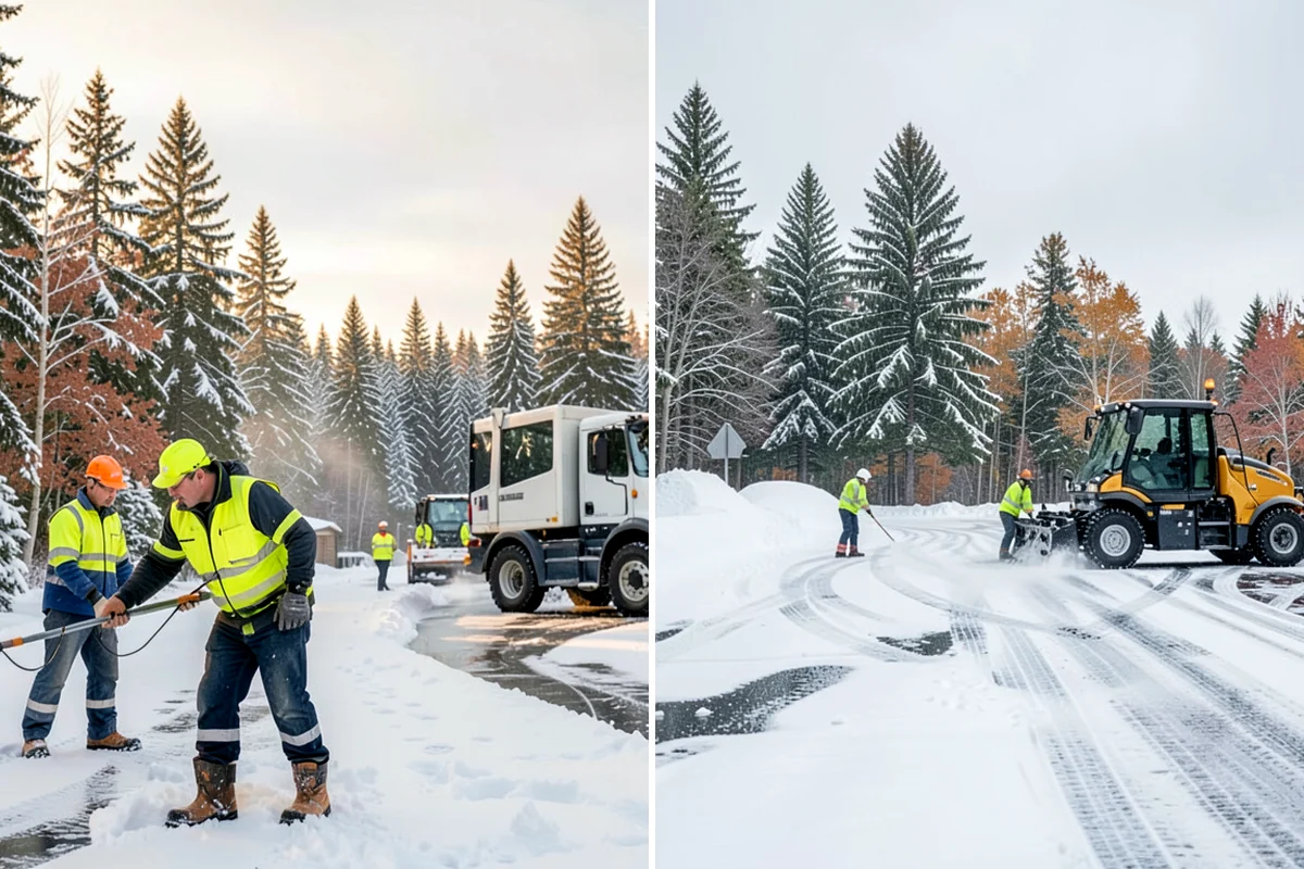 Parking Lot Sanding in Concrete, Skagit County, WA - We check pavement temperatures against deicer thresholds