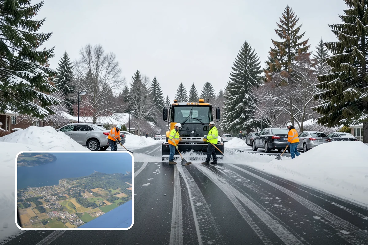 Parking Lot Sanding in Coupeville, Island County, WA - Immediate traction on packed snow and ice