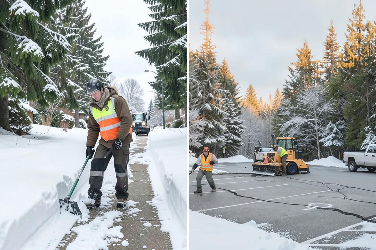 Parking Lot Sanding in Darrington, Snohomish County, WA - We check pavement temperatures against deicer thresholds
