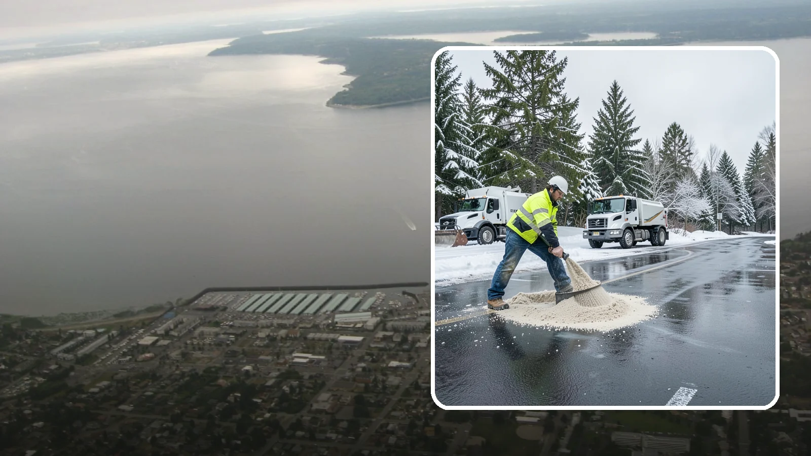 Parking Lot Sanding in Des Moines, King County, WA - When temperatures fall too low for salt to work, we spread sand to restore traction across your lot.