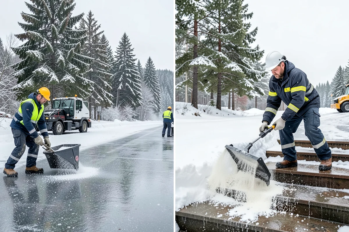 Parking Lot Sanding in DuPont, Pierce County, WA - We check pavement temperatures against deicer thresholds