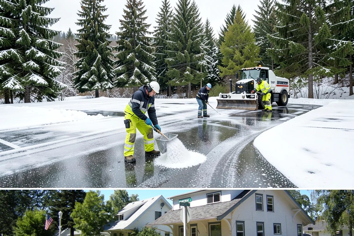 Parking Lot Sanding in DuPont, Pierce County, WA - Sanding is most needed during deep-cold snaps from December through early February.