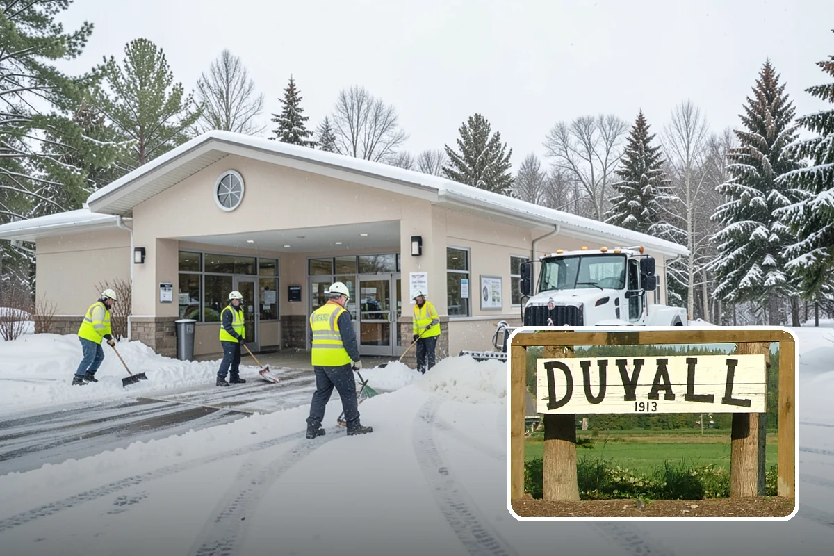 Parking Lot Sanding in Duvall, King County, WA - Immediate traction on packed snow and ice