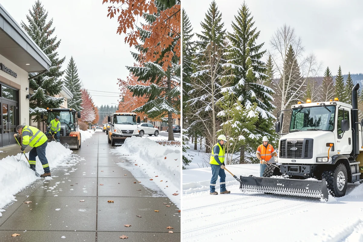 Parking Lot Sanding in Duvall, King County, WA - We check pavement temperatures against deicer thresholds