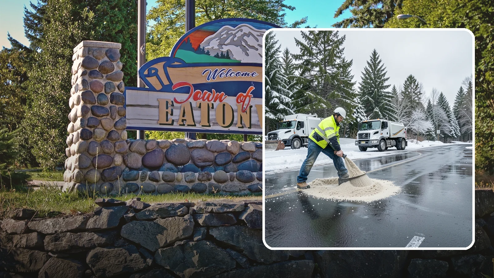 Parking Lot Sanding in Eatonville, Pierce County, WA - When temperatures fall too low for salt to work, we spread sand to restore traction across your lot.