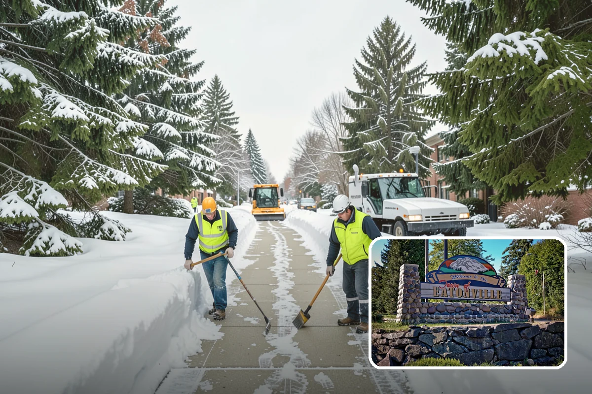 Parking Lot Sanding in Eatonville, Pierce County, WA - Immediate traction on packed snow and ice