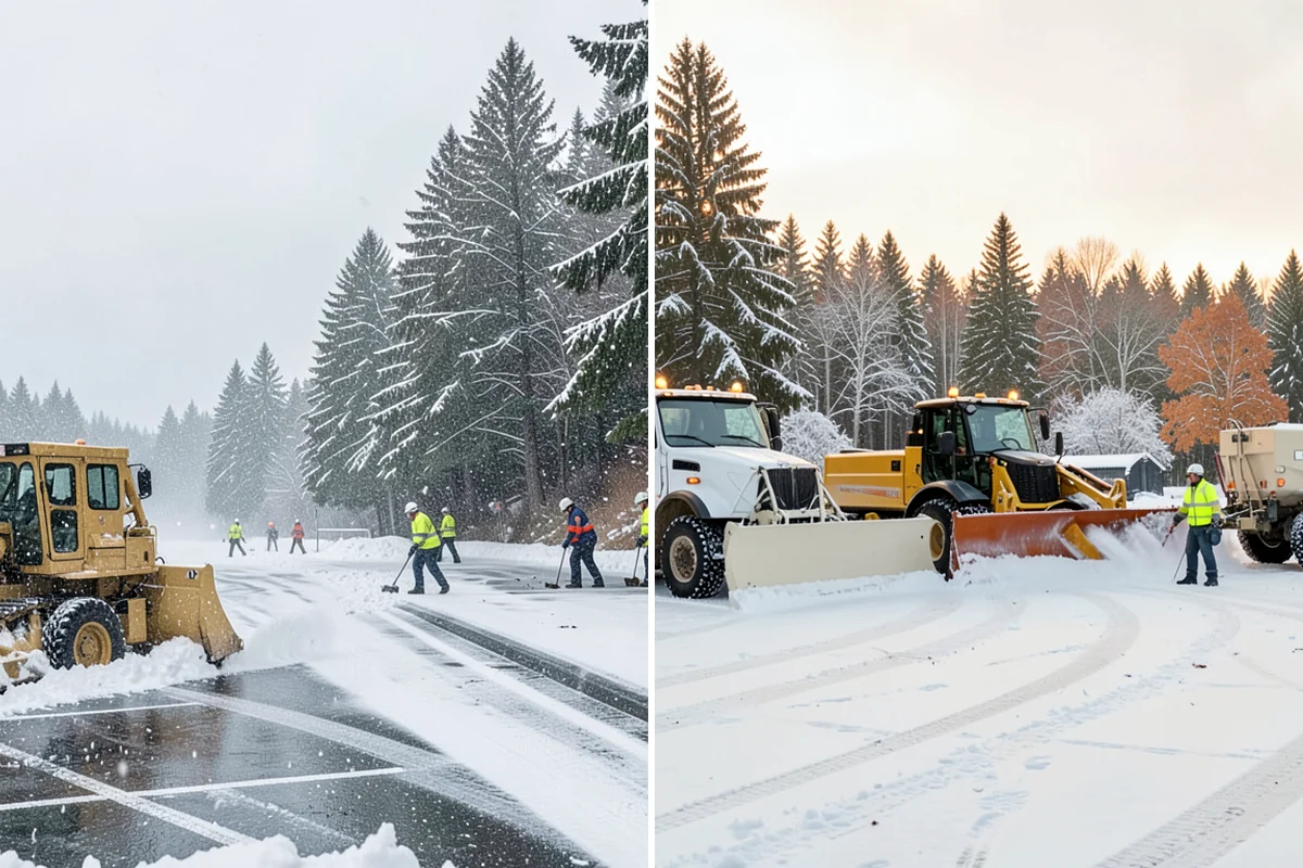 Parking Lot Sanding in Everett, Snohomish County, WA - We check pavement temperatures against deicer thresholds