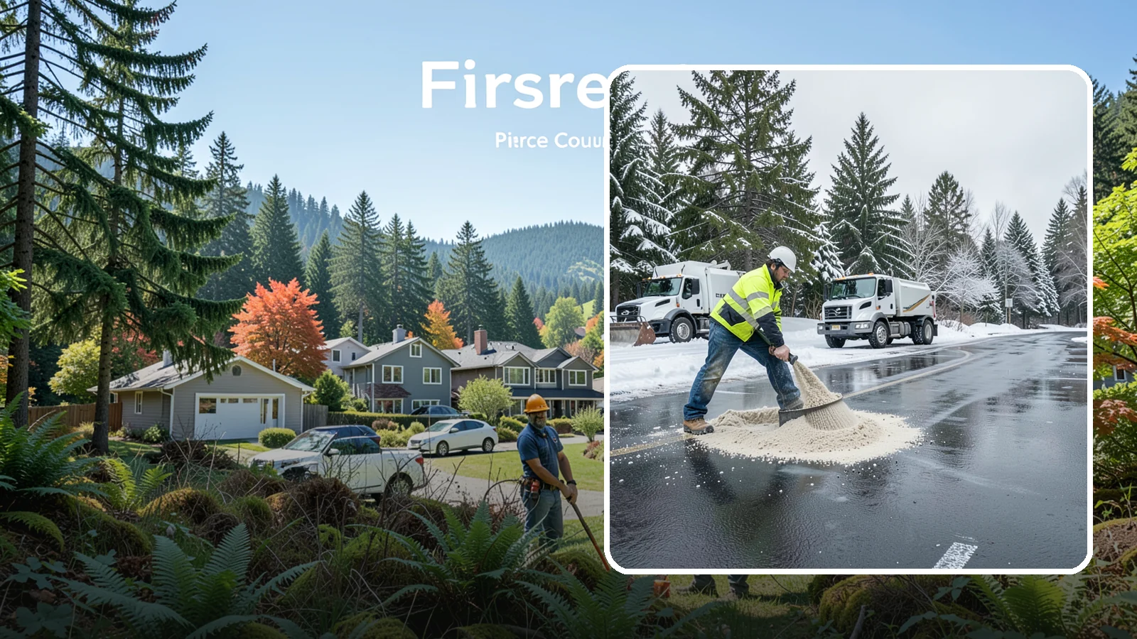 Parking Lot Sanding in Fircrest, Pierce County, WA - When temperatures fall too low for salt to work, we spread sand to restore traction across your lot.