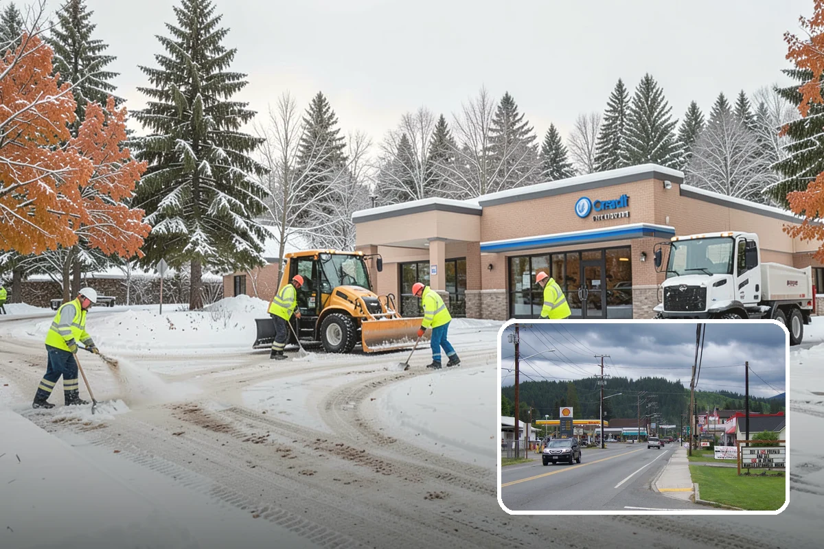 Parking Lot Sanding in Granite Falls, Snohomish County, WA - Immediate traction on packed snow and ice