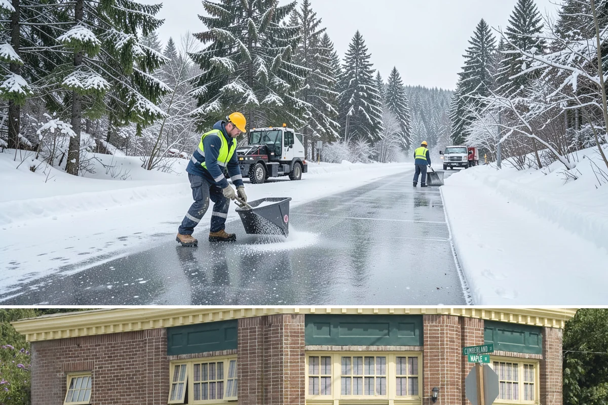 Parking Lot Sanding in Hamilton, Skagit County, WA - Sanding is most needed during deep-cold snaps from December through early February.