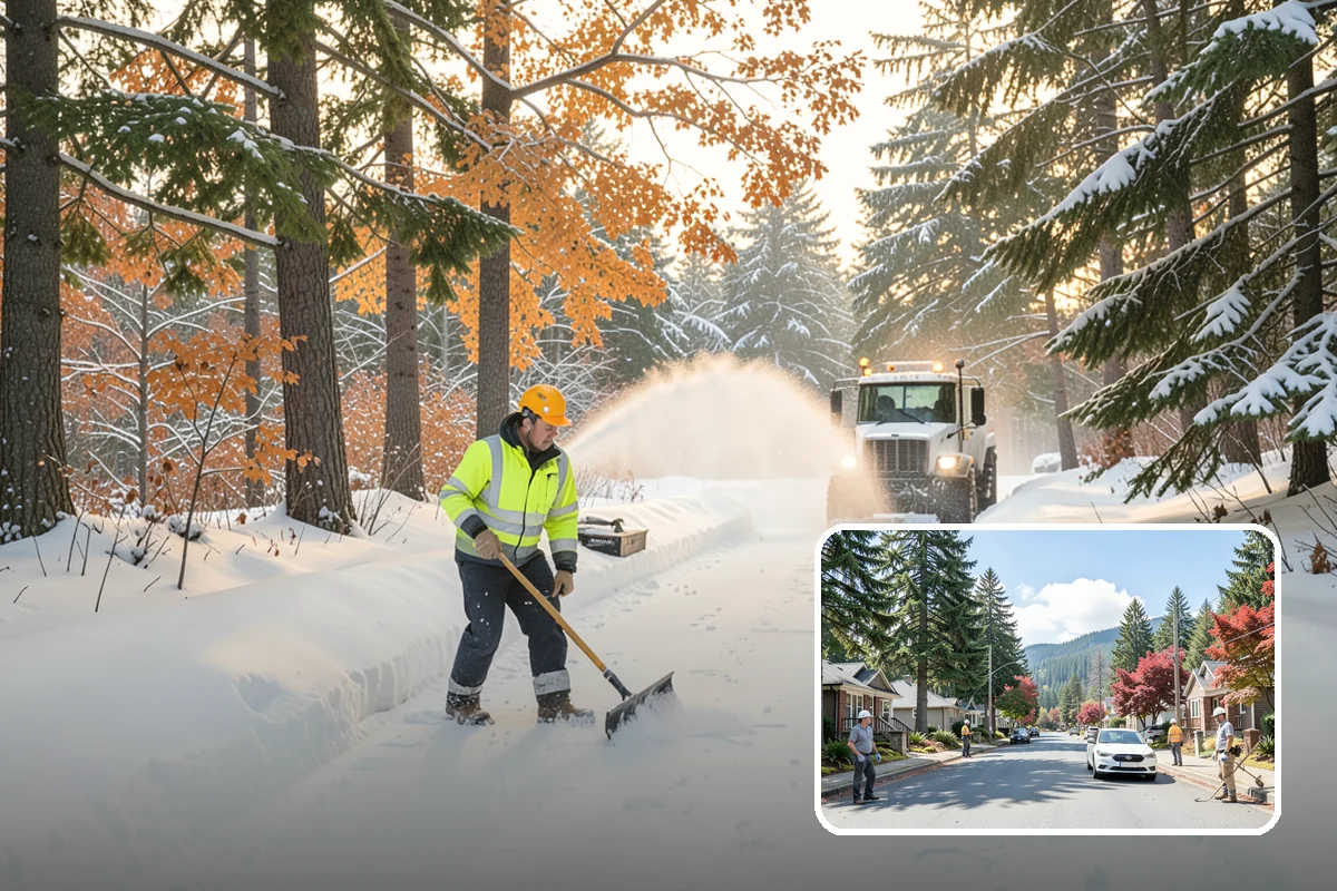 Parking Lot Sanding in Hunts Point, King County, WA - Immediate traction on packed snow and ice