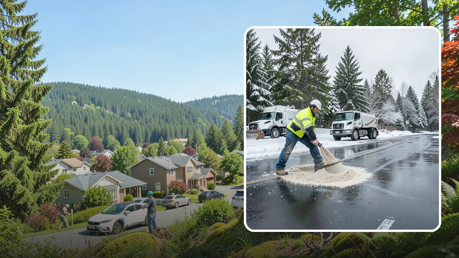 Parking Lot Sanding in Index, Snohomish County, WA - When temperatures fall too low for salt to work, we spread sand to restore traction across your lot.