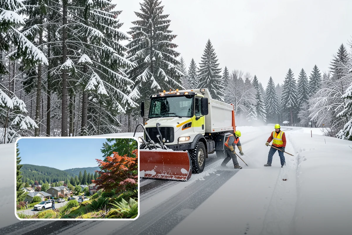 Parking Lot Sanding in Index, Snohomish County, WA - Immediate traction on packed snow and ice