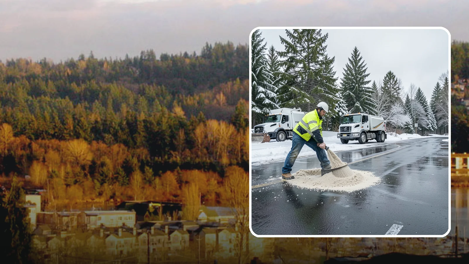 Parking Lot Sanding in Kenmore, King County, WA - When temperatures fall too low for salt to work, we spread sand to restore traction across your lot.