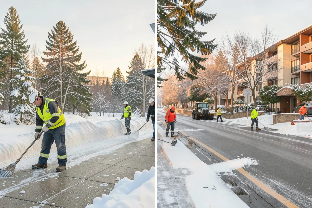 Parking Lot Sanding in La Conner, Skagit County, WA - We check pavement temperatures against deicer thresholds