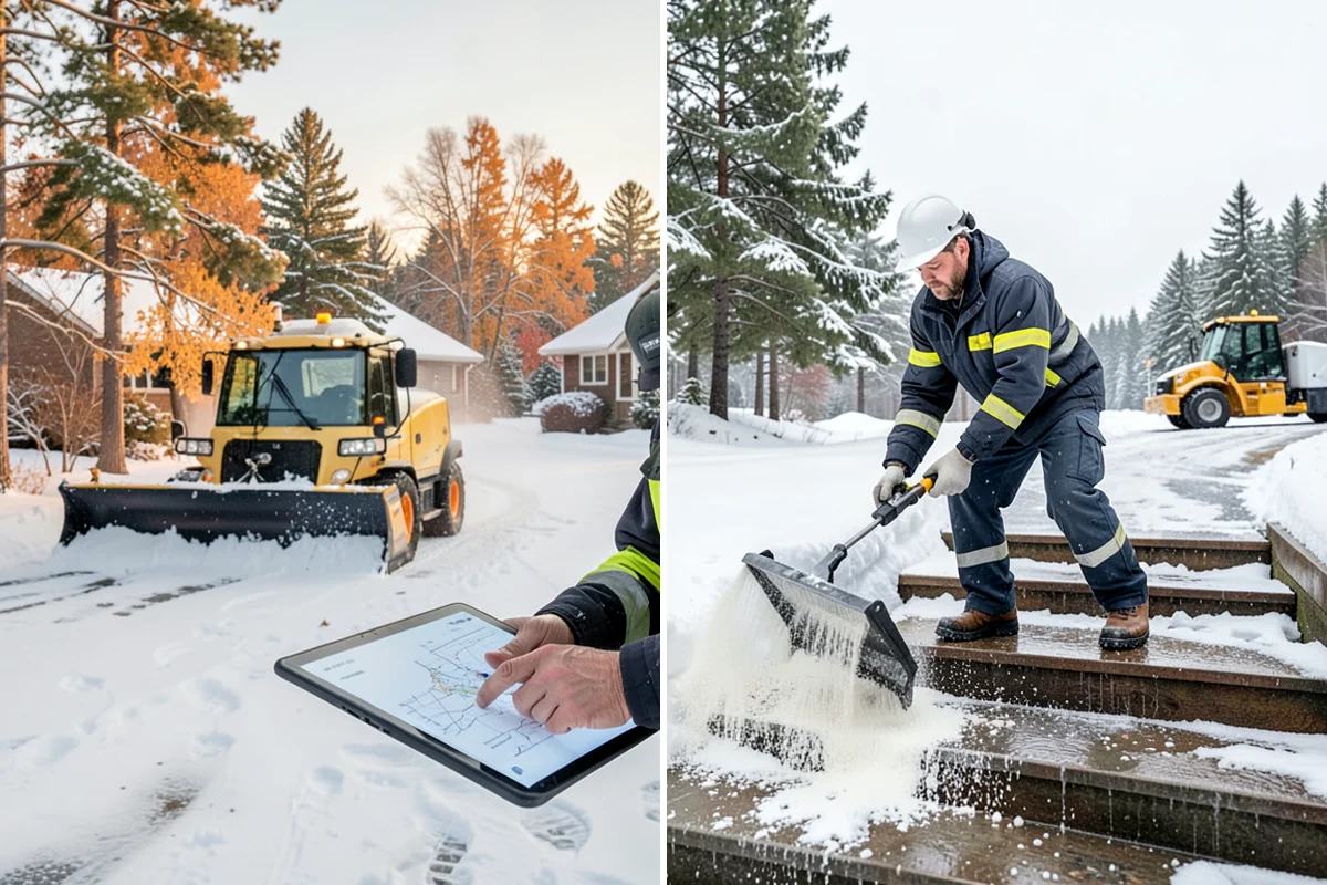 Parking Lot Sanding in Lakewood, Pierce County, WA - We check pavement temperatures against deicer thresholds