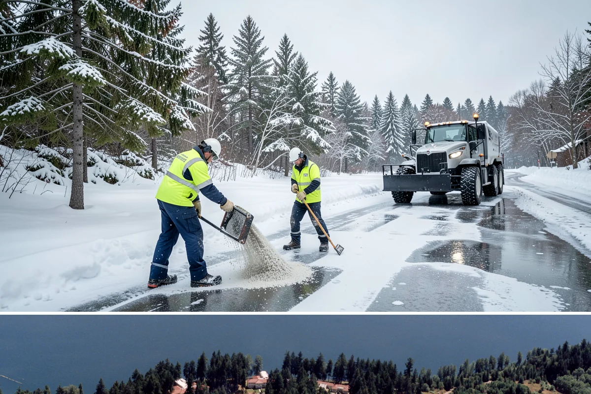 Parking Lot Sanding in Lakewood, Pierce County, WA - Sanding is most needed during deep-cold snaps from December through early February.