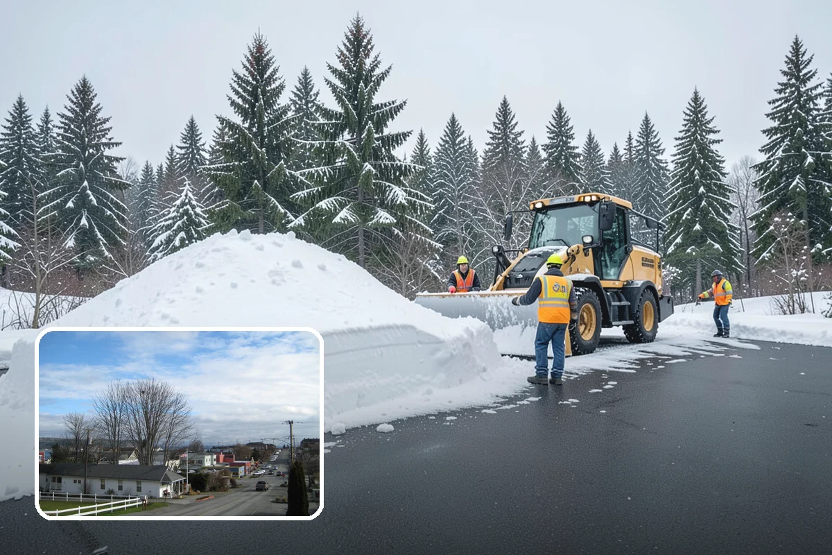 Parking Lot Sanding in Langley, Island County, WA - Immediate traction on packed snow and ice