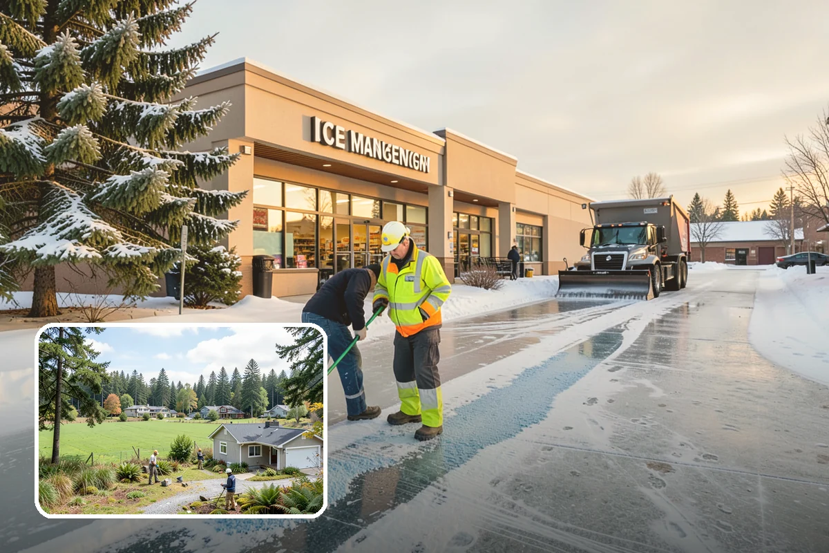 Parking Lot Sanding in Lyman, Skagit County, WA - Immediate traction on packed snow and ice