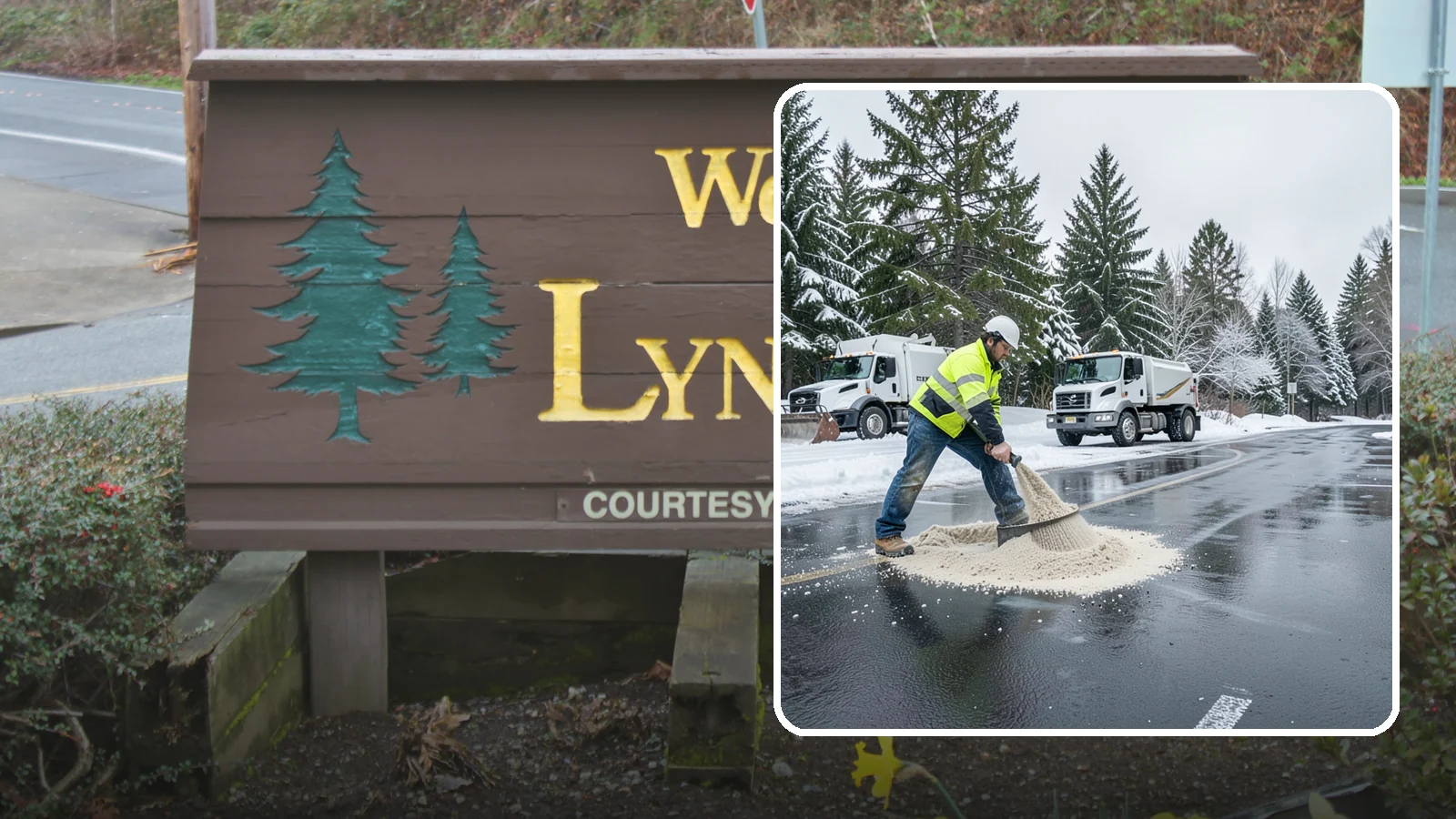 Parking Lot Sanding in Lynnwood, Snohomish County, WA - When temperatures fall too low for salt to work, we spread sand to restore traction across your lot.