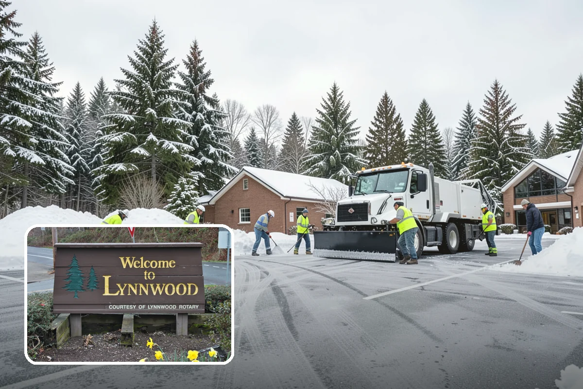 Parking Lot Sanding in Lynnwood, Snohomish County, WA - Immediate traction on packed snow and ice
