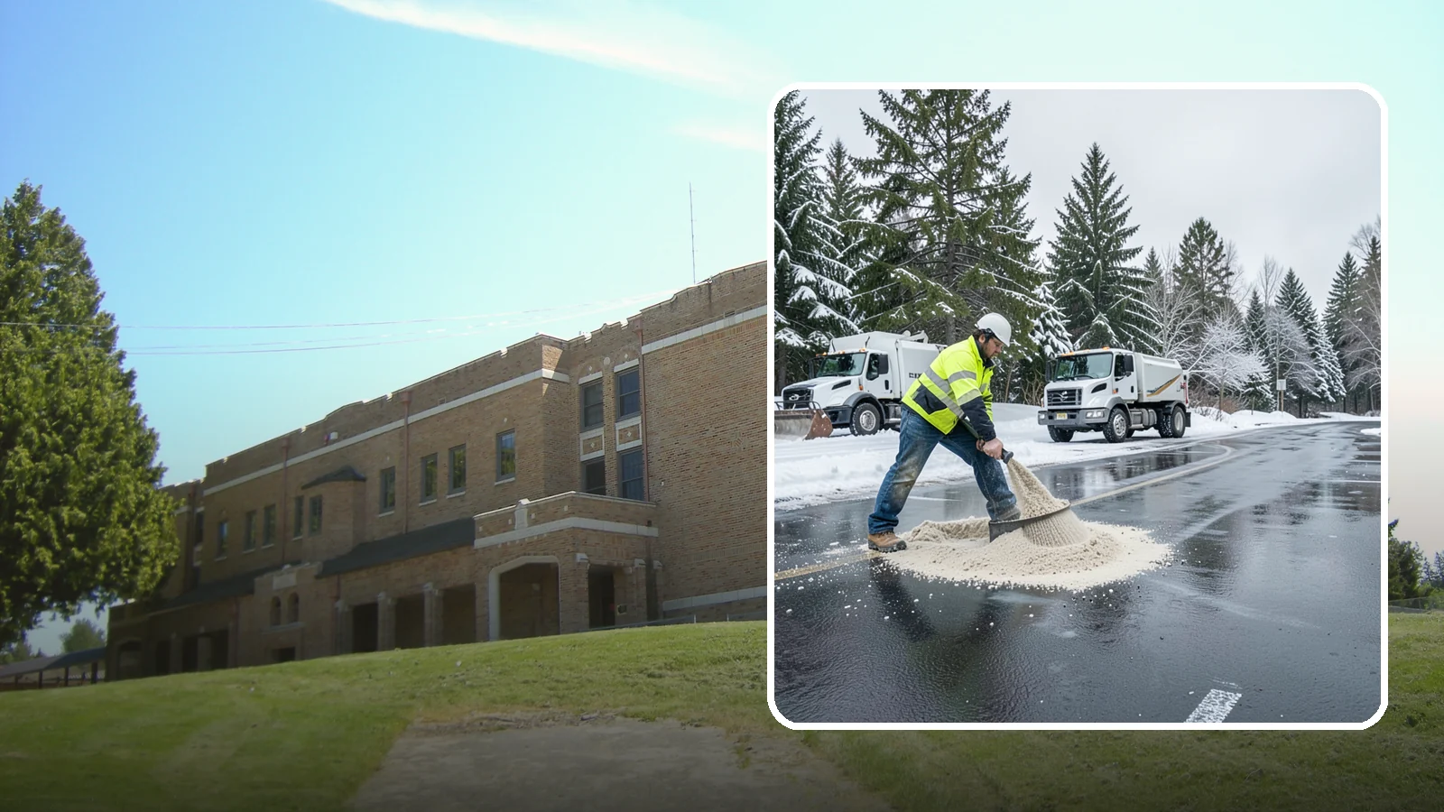 Parking Lot Sanding in Maple Valley, King County, WA - When temperatures fall too low for salt to work, we spread sand to restore traction across your lot.