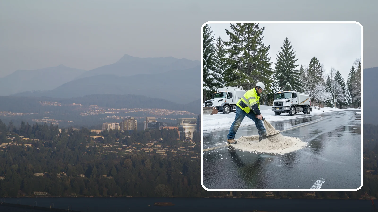 Parking Lot Sanding in Medina, King County, WA - When temperatures fall too low for salt to work, we spread sand to restore traction across your lot.