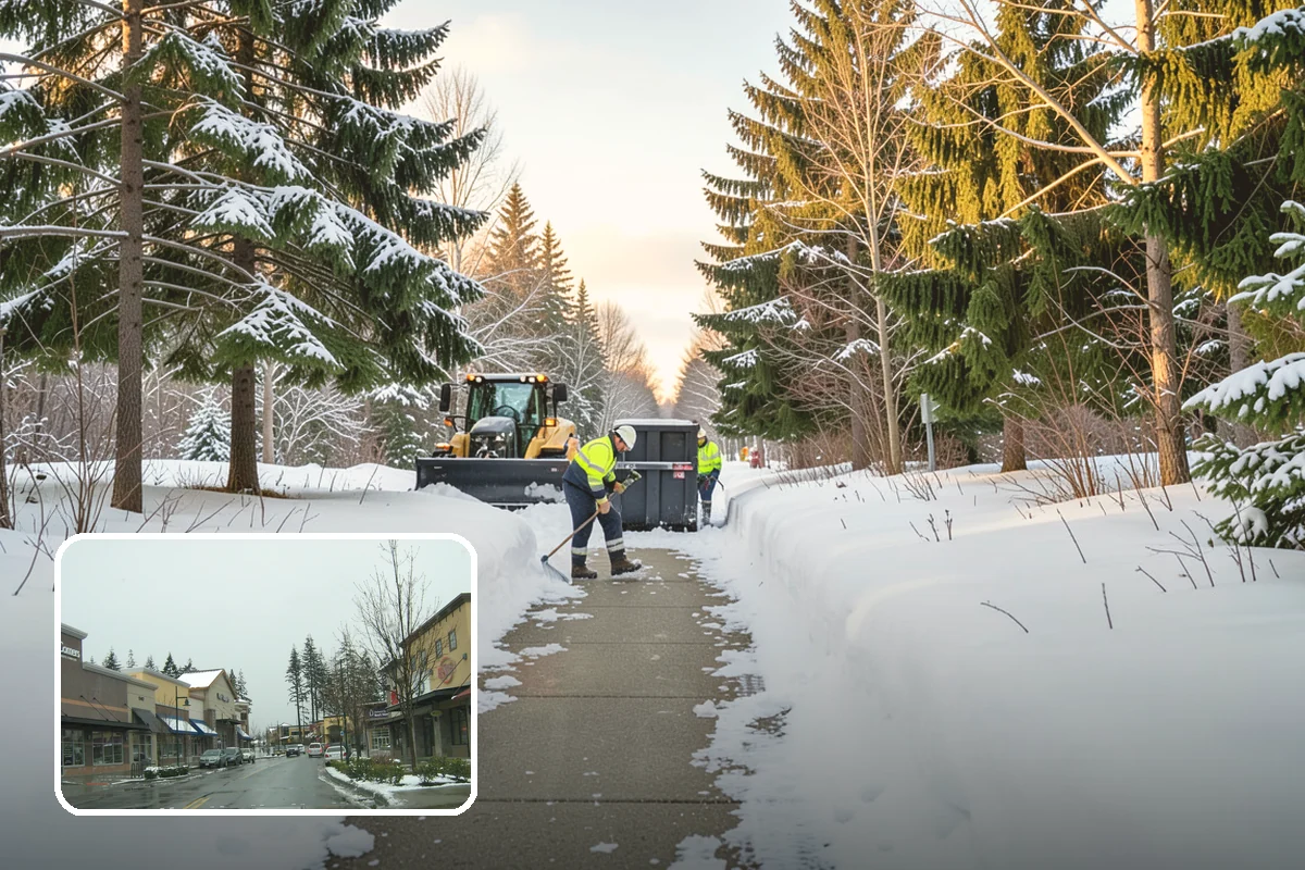 Parking Lot Sanding in Mill Creek, Snohomish County, WA - Immediate traction on packed snow and ice
