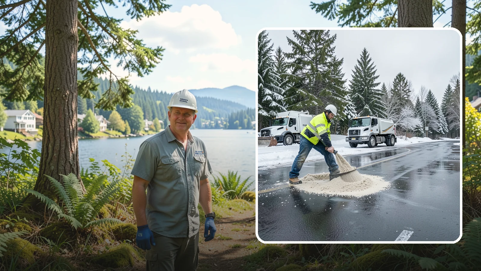 Parking Lot Sanding in Milton, King County, WA - When temperatures fall too low for salt to work, we spread sand to restore traction across your lot.