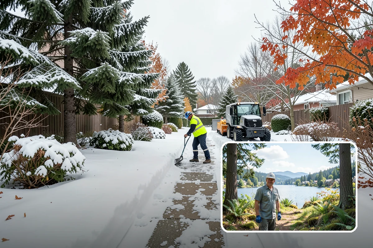 Parking Lot Sanding in Milton, King County, WA - Immediate traction on packed snow and ice