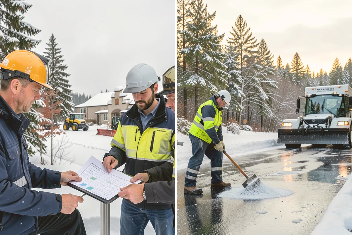 Parking Lot Sanding in Milton, King County, WA - We check pavement temperatures against deicer thresholds