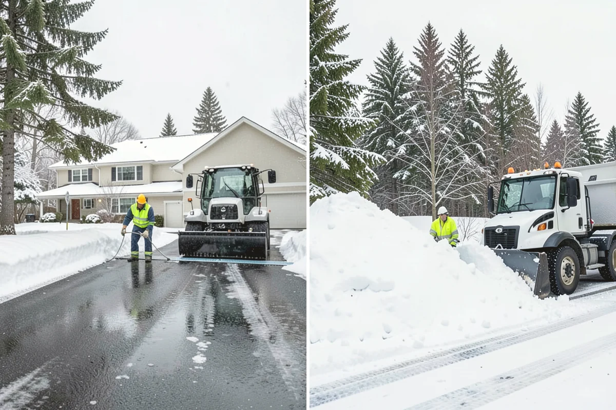 Parking Lot Sanding in Monroe, Snohomish County, WA - We check pavement temperatures against deicer thresholds