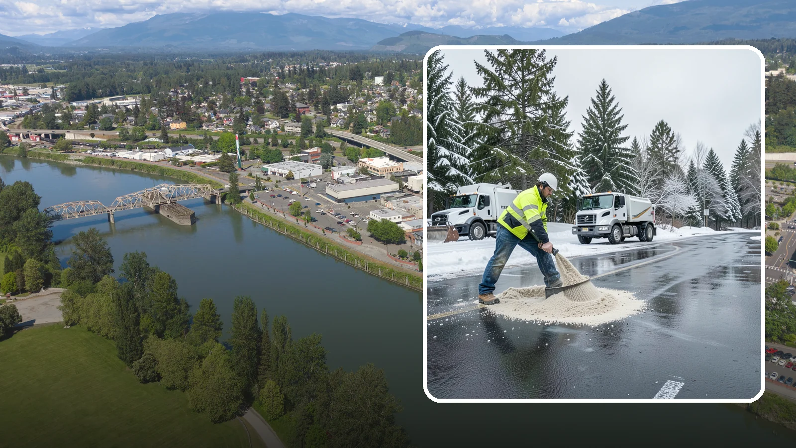 Parking Lot Sanding in Mount Vernon, Skagit County, WA - When temperatures fall too low for salt to work, we spread sand to restore traction across your lot.