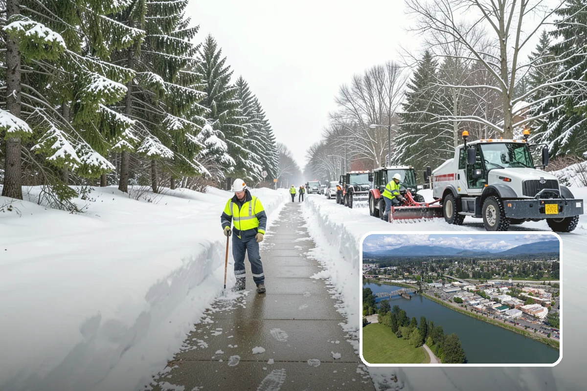 Parking Lot Sanding in Mount Vernon, Skagit County, WA - Immediate traction on packed snow and ice
