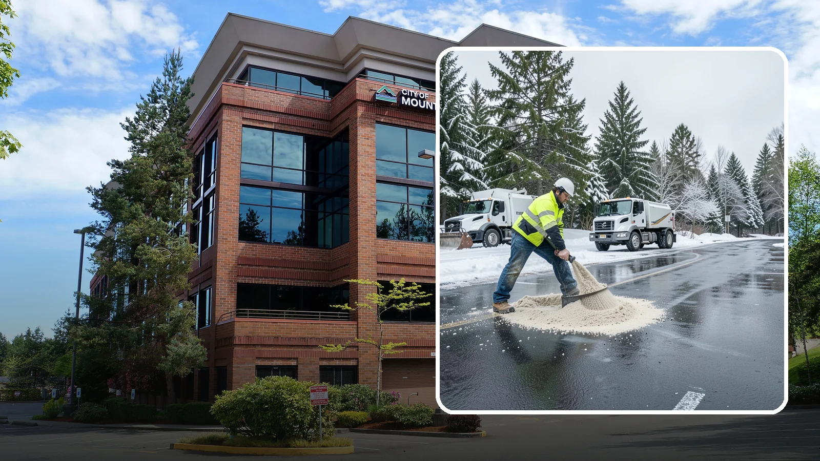 Parking Lot Sanding in Mountlake Terrace, Snohomish County, WA - When temperatures fall too low for salt to work, we spread sand to restore traction across your lot.