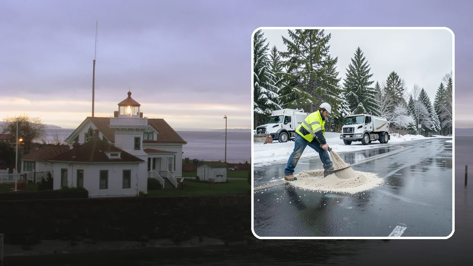 Parking Lot Sanding in Mukilteo, Snohomish County, WA - When temperatures fall too low for salt to work, we spread sand to restore traction across your lot.