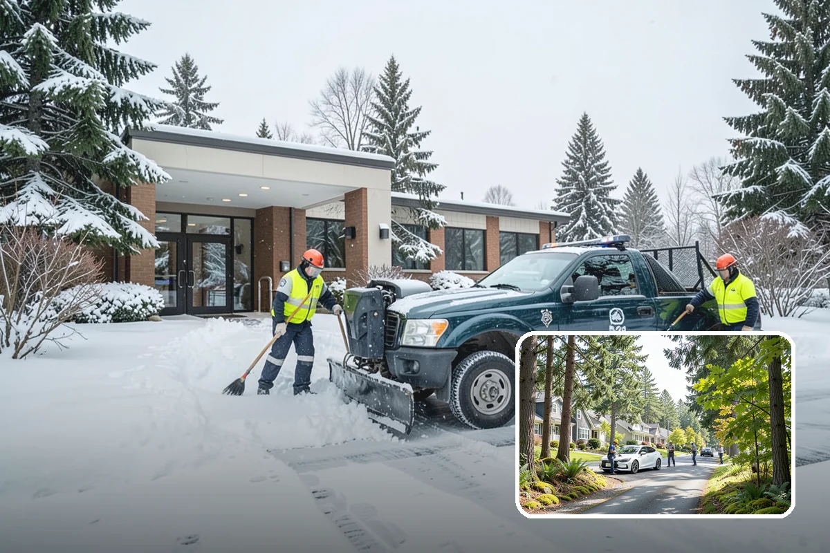 Parking Lot Sanding in Normandy Park, King County, WA - Immediate traction on packed snow and ice