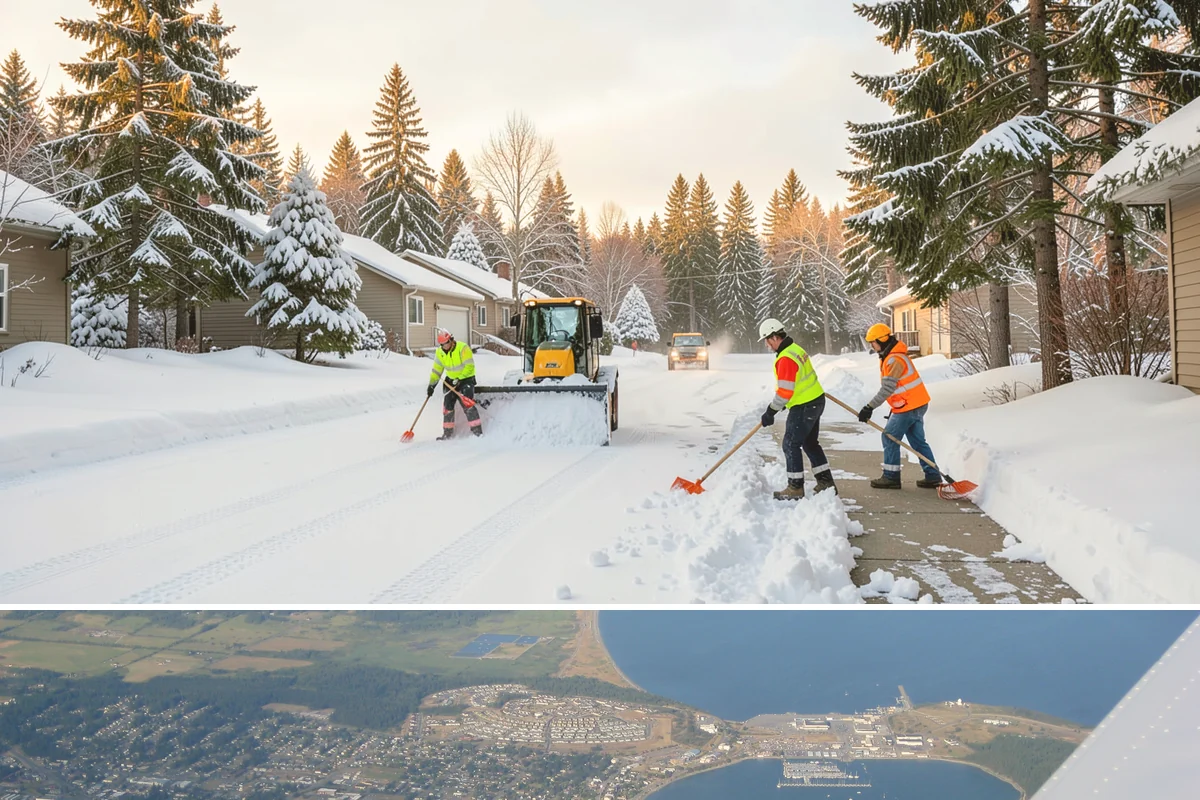 Parking Lot Sanding in Oak Harbor, Island County, WA - Sanding is most needed during deep-cold snaps from December through early February.