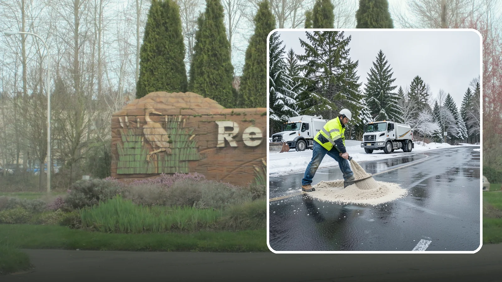 Parking Lot Sanding in Renton, King County, WA - When temperatures fall too low for salt to work, we spread sand to restore traction across your lot.