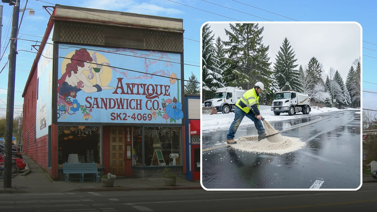 Parking Lot Sanding in Ruston, Pierce County, WA - When temperatures fall too low for salt to work, we spread sand to restore traction across your lot.