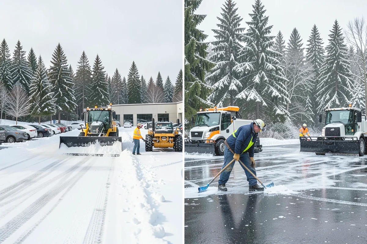 Parking Lot Sanding in Ruston, Pierce County, WA - We check pavement temperatures against deicer thresholds